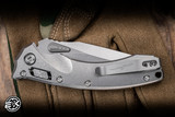 Microtech/Marfione Select Amphibian Mini Ram-LOK Folding Knife Slab Titanium, Bronze Ti Accents 3.25” M390MK Stonewash 137MRL-10MS1