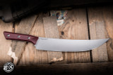 Microtech Fixed Blade Butcher Knife Merlot G10 10" M390 Stonewash 3800-10MR