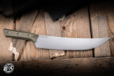Microtech Fixed Blade Butcher Knife OD Green G10 10" M390 Stonewash 3800-10OD