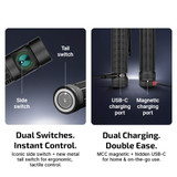 Olight Baton 4 Pro 1600 Lumens USB-C EDC Flashlight-Matte Black