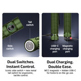 Olight Baton 4 Pro 1600 Lumens USB-C EDC Flashlight-OD Green