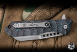 *EKCLUSIVE* Heretic Knives Jinn Button Lock Flipper Knife Shipwreck CamoCarbon 3" MagnaCut Wharncliffe Battleworn H213-7A-SHIPCF