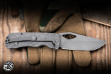 McNees Knives Little Dixon Folding Knife Atomic Stonewash Rock Titanium 3.25" MagnaCut Drop Point