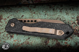 Heretic Knives "Jinn" Automatic Folding Knife Carbon Fiber 3" MagnaCut Wharncliffe Bronze H113-7A-CF