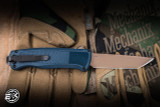 Benchmade Shootout OTF Automatic Knife Crater Blue Grivory 3.5" CruWear Tanto 5370FE-09