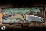 Preowned-Benchmade TaggedOut Folding Knife OD Green G10 3.5'' S45VN Clip Point Satin 