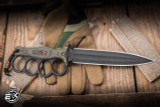 Preowned-RMJ Tactical Trench Raider Fixed Blade Knife Dirty Olive G10 7" CPM 3V Dagger 