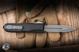Preowned-Guardian Tactical RECON-035 G2 OTF Automatic Knife Aluminum, Carbon Fiber Inlay 3.3" MagnaCut Dagger Stonewash