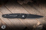 Preowned-Protech Newport Automatic Folding Knife Aluminum 3" S35VN Spearpoint Black DLC