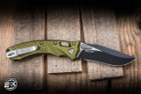 Microtech Amphibian Mini Ram-LOK Folding Knife OD Green Frag Aluminum 3.25” M390MK Drop Point Black 137MRL-1FROD