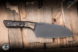 Microtech Kitchen Cutlery Santoku Knife Livewire Carbon Fiber/Bronze Titanium Bolster 6" M390 DLC 3200B-1DLCLWCFS