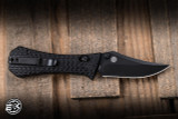 Auxiliary Manufacturing Folder Pocket Knife Aluminum 2.8" 14C28N Bowie Black PVD
