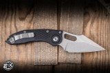 Preowned-Microtech Stitch  Automatic Folding Knife Black Aluminum 3.75" M390 Spearpoint Stonewash