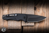 Preowned-Medford Smooth Criminal Folding Knife Aluminum 3" S45VN Drop Point Black