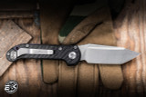 Microtech Marfione Select LUDT Automatic Folding Knife Black Carbon Fiber, Purple Ti Accents 3.4" M390MK Tanto Stonewash 1136-10MS15