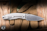 Three Rivers Manufacturing TRM NEUTRON 2 Folding Knife Shipwreck Camo Carbon/Pinstripe  3" MagnaCut Drop Point Stonewash