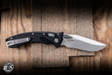 Microtech Amphibian Mini Ram-LOK Folding Knife Black Frag Aluminum 3.25” M390 Stonewash 137MRL-10FR