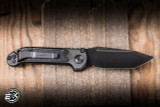 Microtech Marfione Select LUDT Gen III Automatic Folding Knife DLC Titanium/Carbon Fiber Inlay 3.4" M390 Tanto DLC Stonewash 1136-1DLCTMS1