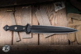 RMJ Tactical Nightshade Fixed Blade Dagger Black G10 9.63" 3V Graphite Black