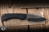 Preowned-Medford Colonial Fixed Blade Knife Black G10  3.25" D2 Drop Point Black