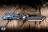 Preowned-DSK Tactical Knives Kickstand Gen II Folding Knife Dark Mokuti 3.75" 154 Tanto Dark Stonewash