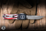 Microtech UTX-85 Gen IV OTF USA Flag Aluminum 3.12" M390 Apocalyptic 12314-10APS-4J250