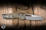 Microtech Standard Issue "MSI" Ram-LOK Manual Folder Knife Fluted OD Green Aluminum 3.75" M390 Sheepfoot Apocalyptic Stonewash 210-11APFLGTOD