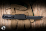 Microtech Ultratech Gen IV OTF Automatic Knife Aluminum 3.5" M390 Tanto Black Serrated 11234-3T