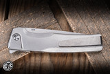 MachineWise Sonora Button Lock Folding Knife Textured Titanium, Purple Accent 3.35" S90V Drop Point 2235