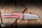 MachineWise Mojave Folding Knife Textured Pink/Orange Titanium 3.45" S90V Wharncliffe 1449