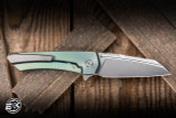 MachineWise Mojave Folding Knife Textured Blue/Yellow Fade Titanium 3.45" S90V Wharncliffe 1443
