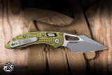 Microtech M-Stitch Ram-LOK Folding Knife OD Green Frag Aluminum 3" M390 Apocalyptic 169MRL-10APFROD