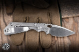 Mick Strider Knives PT CC Folding Knife Titanium 2.8" S30V Drop Point Stonewash