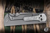 Chaves Knives Integral N.T.A.K. Folding Knife Titanium, Crystal Magnetic Inlay 3.56" M390 Drop Point