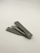 Daily Carry Co. Balikot Gen II Balisong Knife Sandblasted Titanium 2.76" M390 Tanto