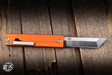Daily Carry Co. Parachute Lightweight EDC Gravity Knife Orange Aluminum 2.76" 14C28N Tanto