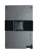 Daily Carry Co. Aegis Minimalist Titanium Card Wallet 3.95" × 2.5", Grey