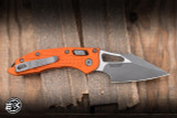 Microtech M-Stitch Ram-LOK Folding Knife Orange Frag Aluminum 3" M390 Wharncliffe Apocalyptic 169MRL-10APFROR