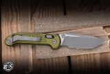 Microtech LUDT Ram-Lok Manual Folding Knife OD Green Frag Aluminum 3.4" M390 Tanto Apocalyptic 1136RL-10APFROD