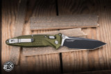 Microtech Socom RAM-LOK Manual Folding Knife OD Green Frag Aluminum 4" M390 Tanto Black 161RL-1FROD