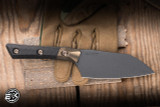 Microtech Kitchen Cutlery Santoku Knife Carbon Fiber/Titanium Bolster 4.2" M390 DLC 3300B-1DLCCFS