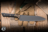Microtech Utility Kitchen Knife Carbon Fiber/Bronze Titanium Bolster 6" M390 DLC 3400B-1DLCCFS
