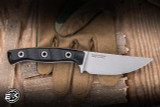 Microtech Akris Fixed Blade Knife Black G10 3.7" M390 Drop Point Stonewash 95-10BK-6