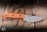 Microtech Akris Fixed Blade Knife Ember G10 3.7" M390 Drop Point Stonewash 95-10EM-5
