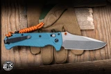 Preowned-Benchmade Water Adira Folding Knife Depth Blue Grivory 3.9" MagnaCut Drop Point 18060