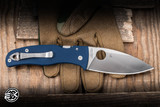 Preowned-Spyderco Bodacious Folding Knife Cobalt Blue G10 3.63" SPY27 Satin C263GPCBL