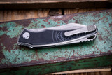 Hawk Knives Talon Automatic Titanium/Black G10 Overlay 3.5" M390 Brightwashed