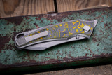 Hawk Knives Talon Titanium Brightwashed/Neon Orange CamoCarbon Overlay 3.5" M390