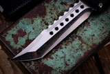 Microtech/Marfione Custom Combat Troodon Hellhound OTF Knife Hefted Black Aluminum 4" M390 Tanto Cracked Ice 1219-CIBKFLTI