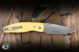 Three Rivers Manufacturing ATOM Folding Knife Sunshine Yellow G10 3.5" MagnaCut